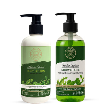 Herbal Infusion Combo – Body Lotion & Replenishment Shampoo Set