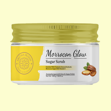 Moroccan Glow Sugar Scrub,enriched with turmeric extract,moroccon argan oil and patchouli oil