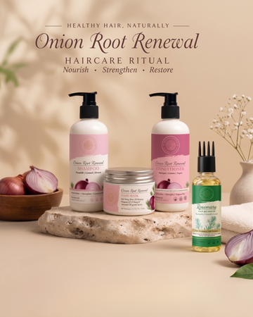 Onion Root Renewal Combo – Shampoo, Conditioner & Hair Mask