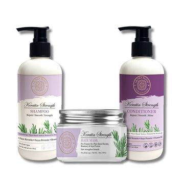 Keratin Strength Combo – Shampoo, Conditioner & Hair Mask Set